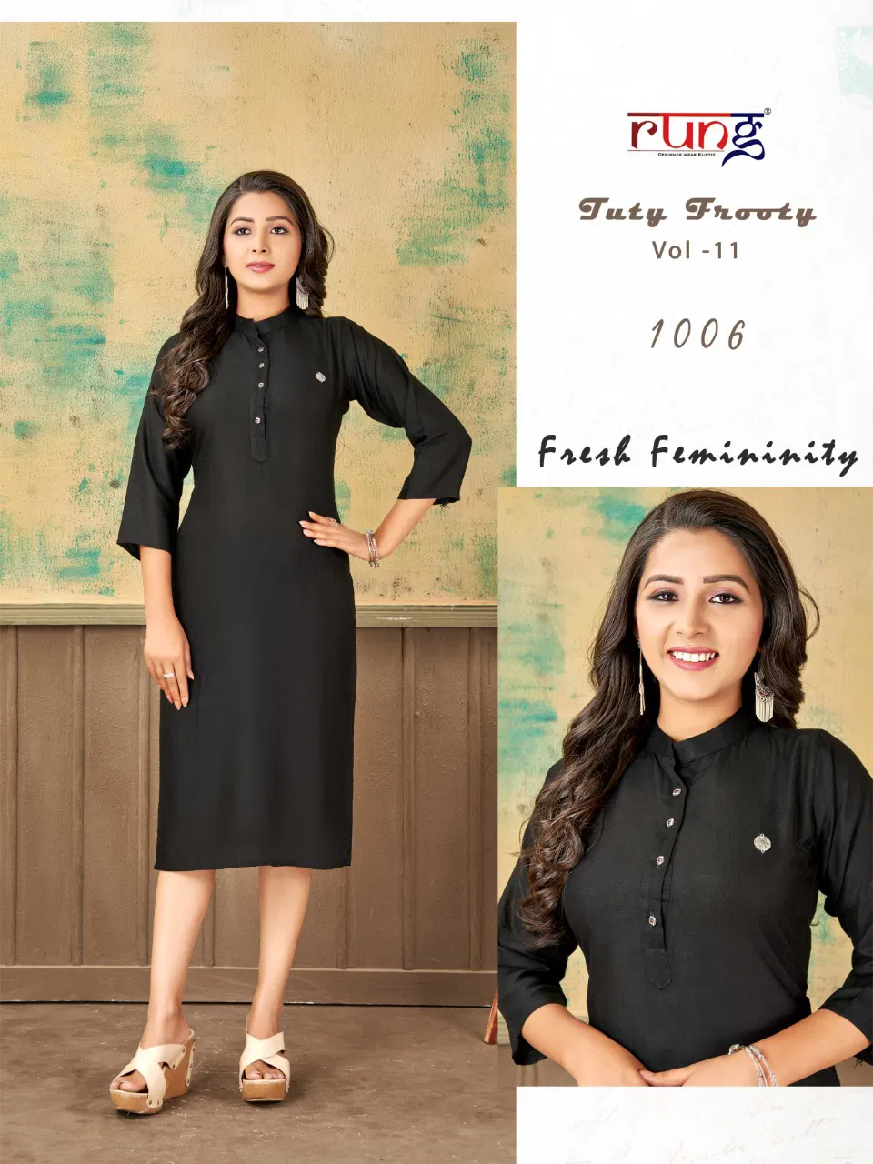 Rung Tuty Frooty 11 Heavy Rayon Ethnic Wear Latest Kurti Collection